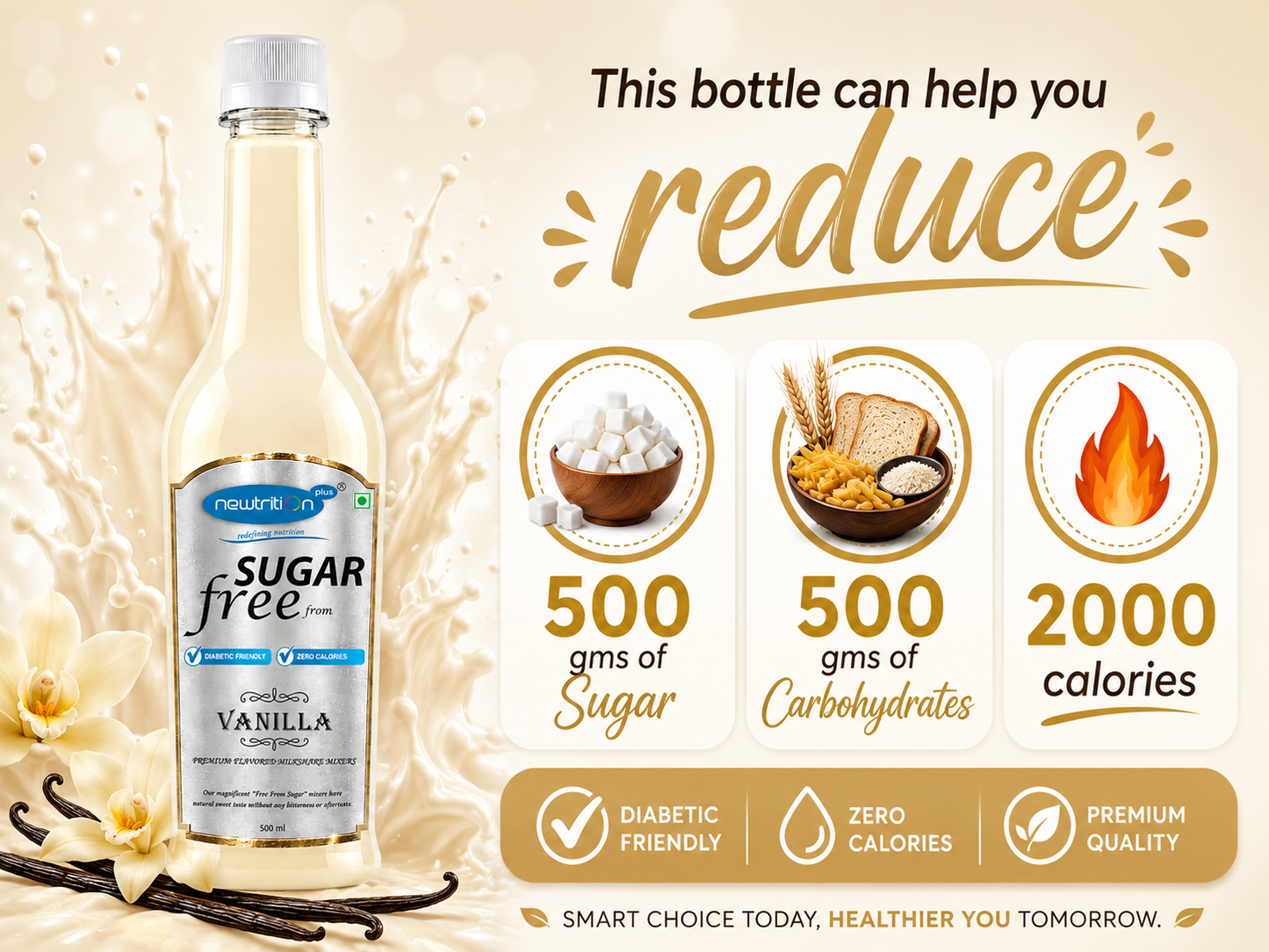 Vanilla Sugar-Free Syrup for Drinks & Desserts