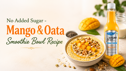 No Added Sugar - Mango & Oats Smoothie Bowl Recipe