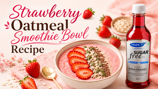 No Added Sugar - Strawberry & Oats Smoothie Bowl Recipe
