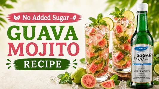 No Added Sugar – Guava Mojito Mocktail / Cocktail Recipe