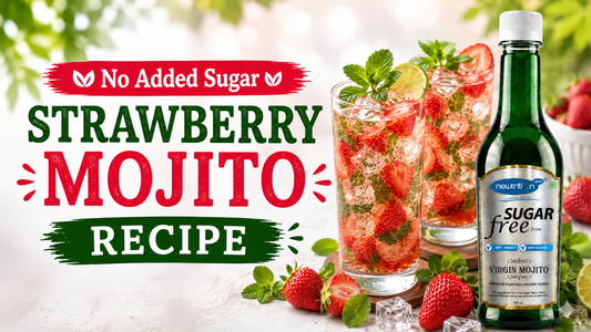 No Added Sugar – Strawberry Mojito Mocktail / Cocktail Recipe