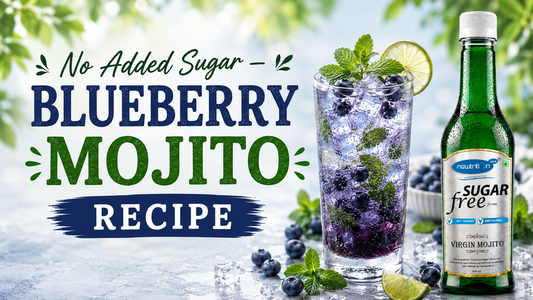 No Added Sugar – Blueberry Mojito Mocktail / Cocktail Recipe