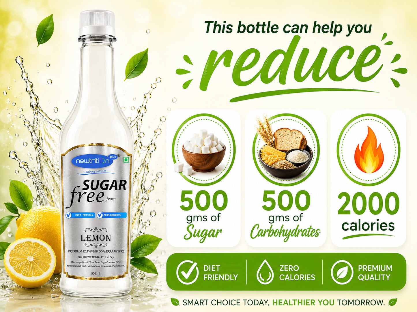 Lemon Sugar-Free Syrup for Lemonade & Mocktails