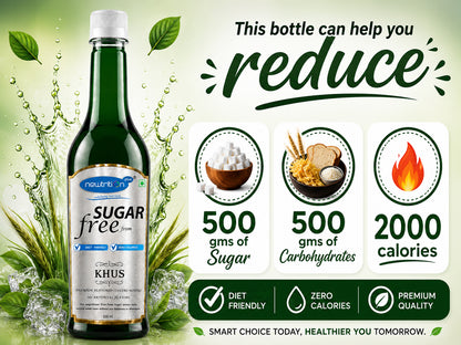 Khus Sugar-Free Syrup (Zero Calorie Cooling Drink Mixer)