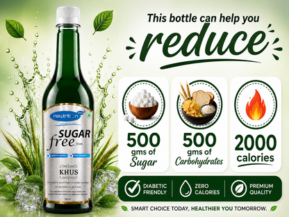 Khus Sugar-Free Syrup (Zero Calorie Cooling Drink Mixer)