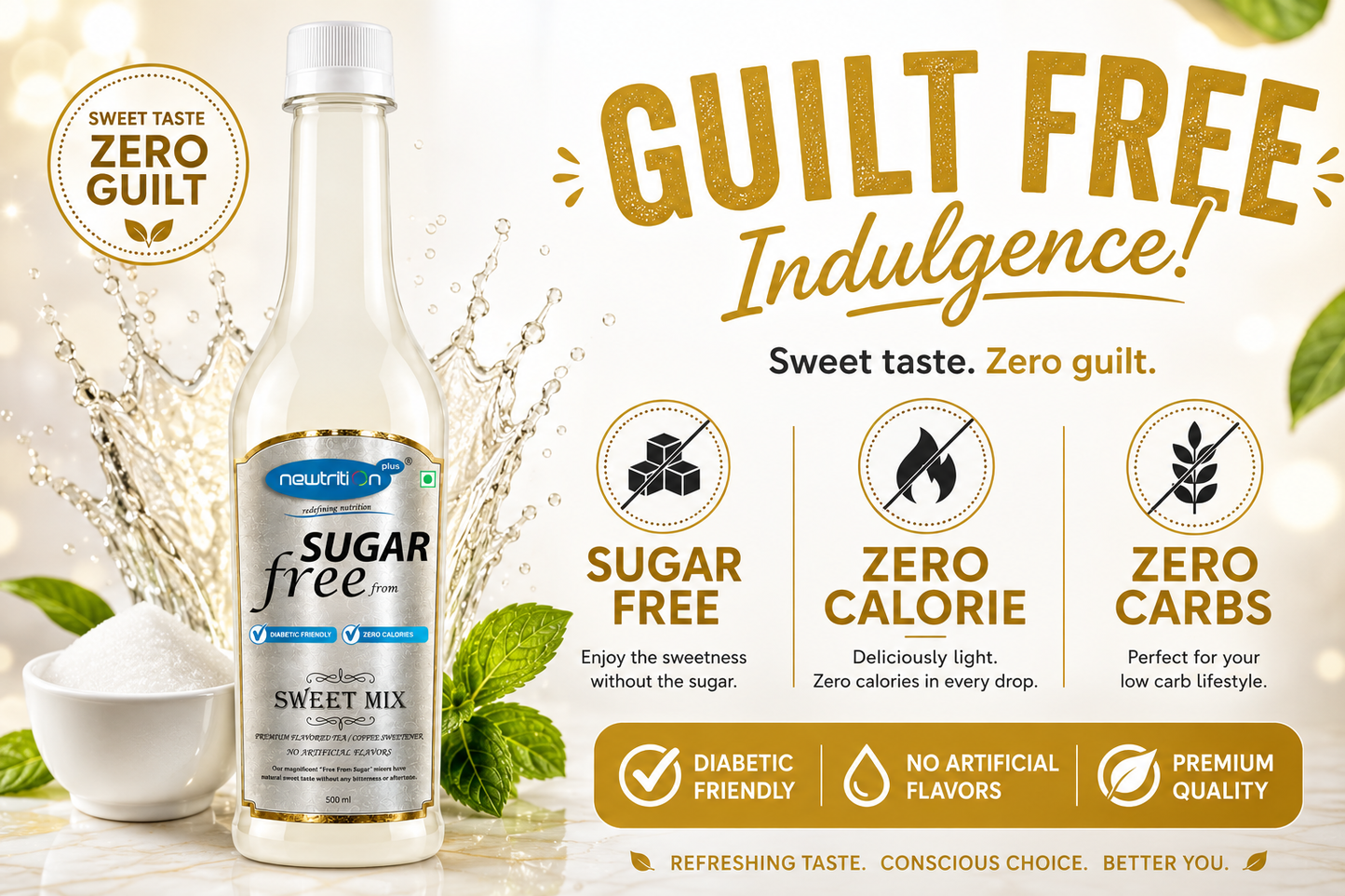 Sweet Mix Zero Calorie Liquid Sweetener for Tea & Coffee