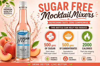 Peach Sugar-Free Syrup for Iced Tea & Mocktails