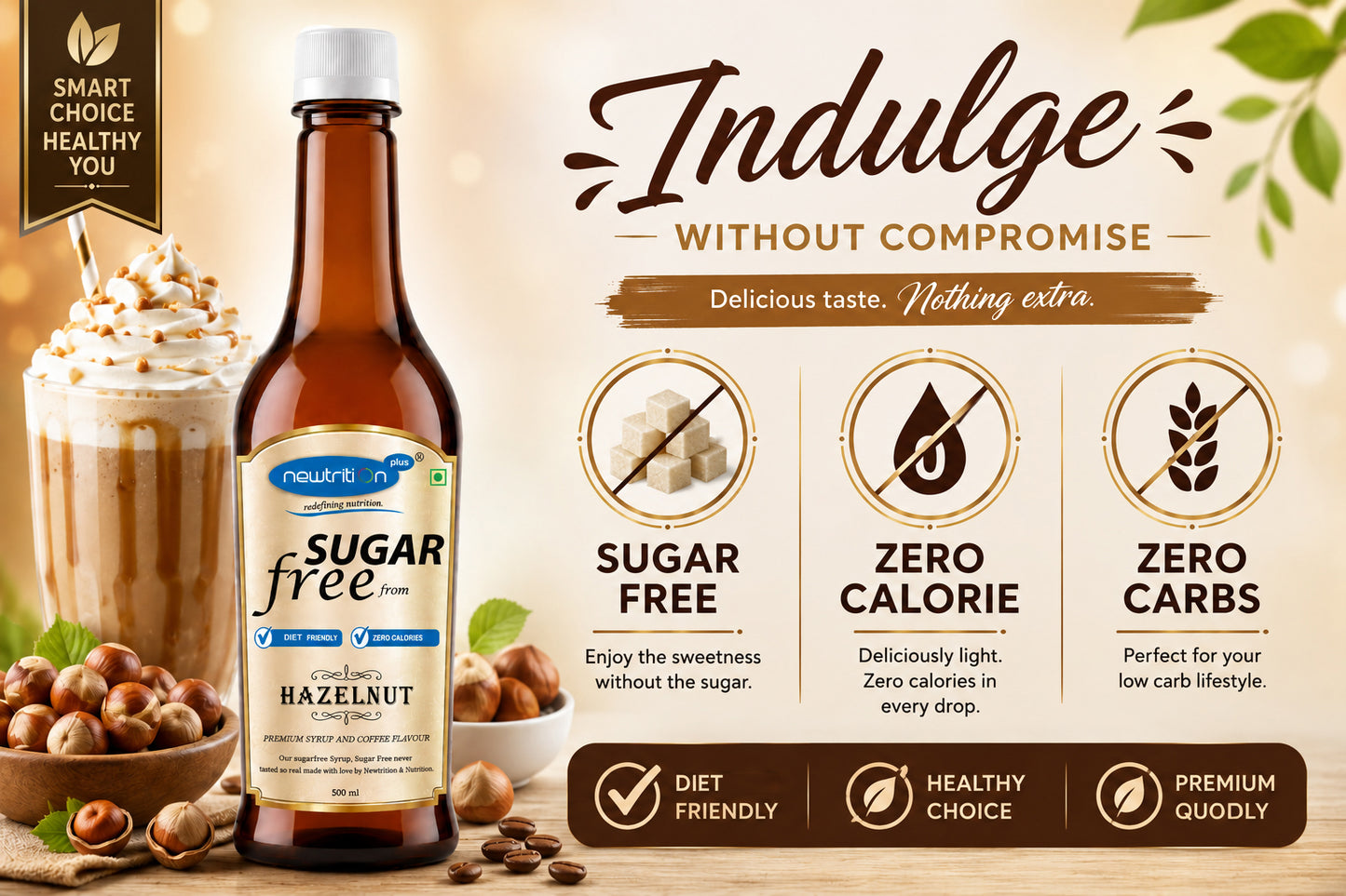 Hazelnut Sugar-Free Coffee Mixer (Zero Calorie & Keto)