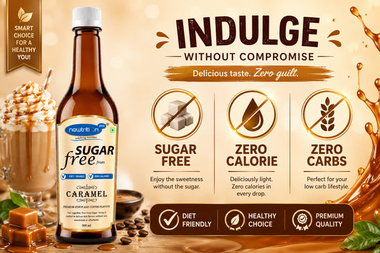 Caramel Sugar-Free Coffee Syrup Mixer (Zero Calorie & Keto)
