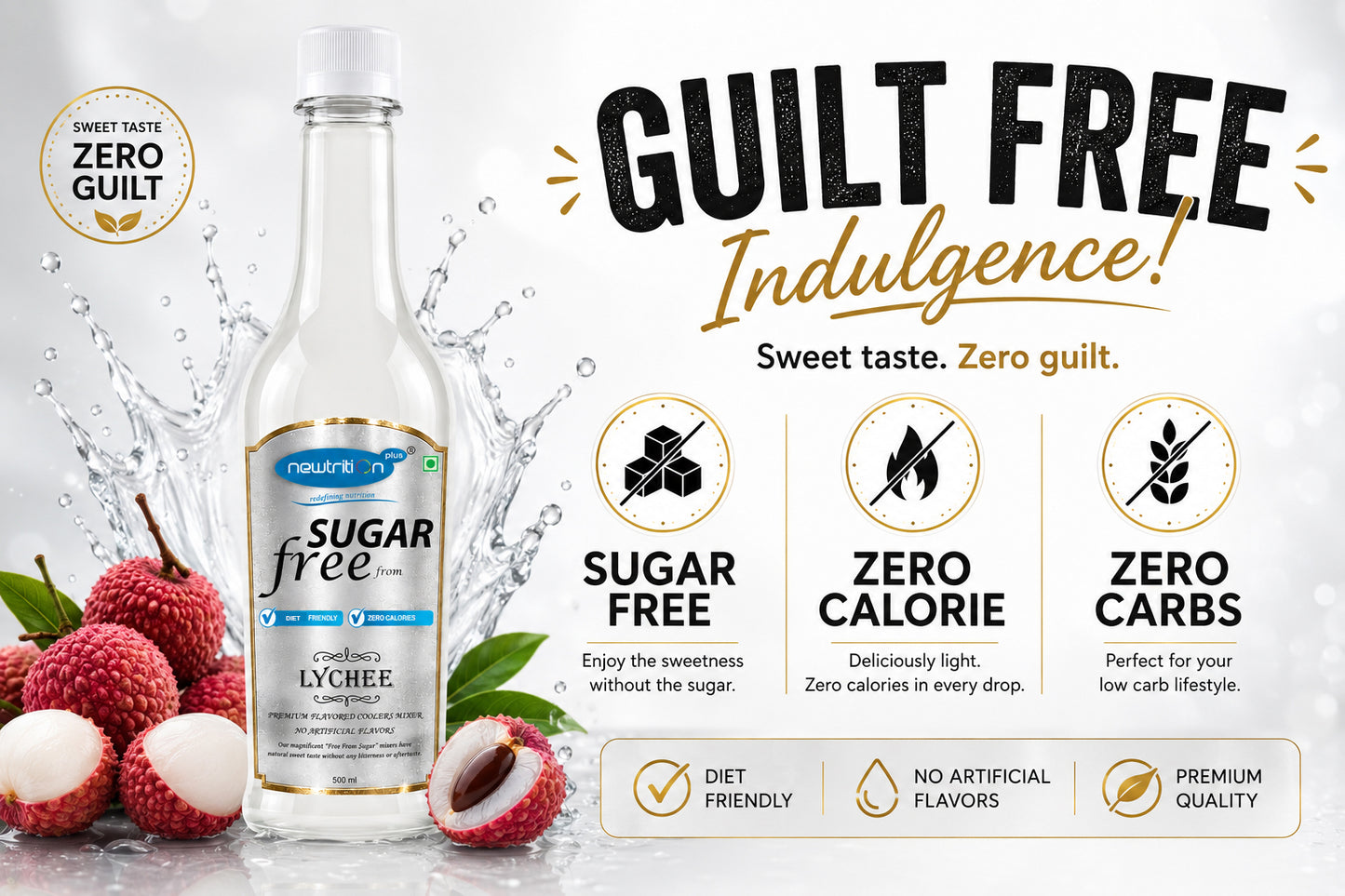 Lychee Sugar-Free Syrup (Zero Calorie Drink Mixer)