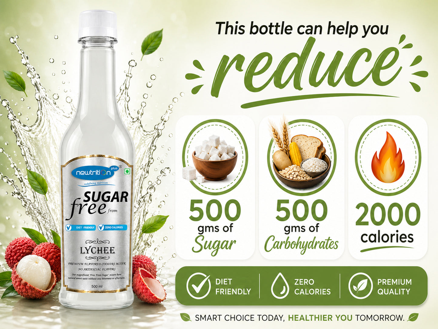Lychee Sugar-Free Syrup (Zero Calorie Drink Mixer)